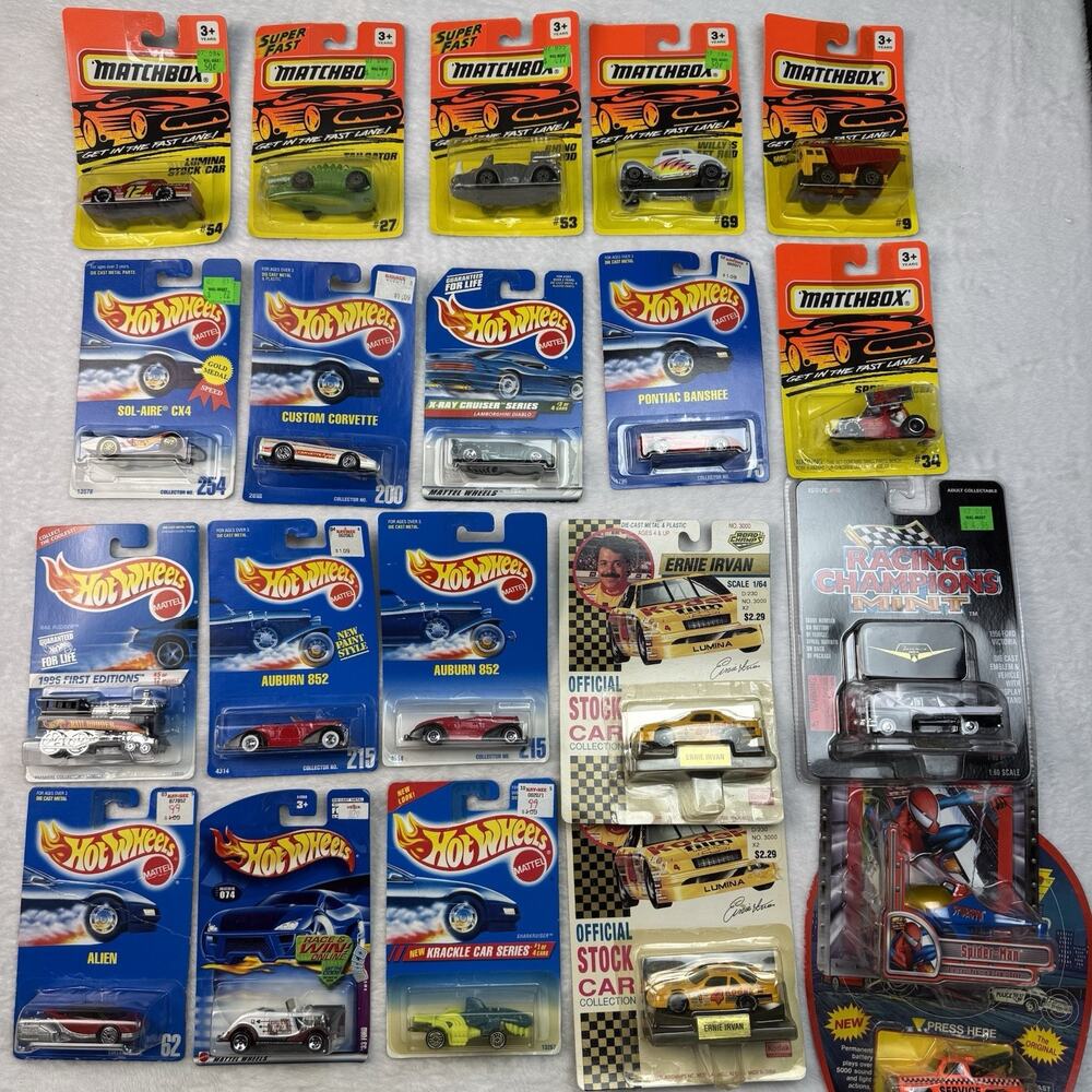 Vtg Hot Wheels Matchbox + More Cars Lot Of 21 Original Packs NOS 90s 2000s